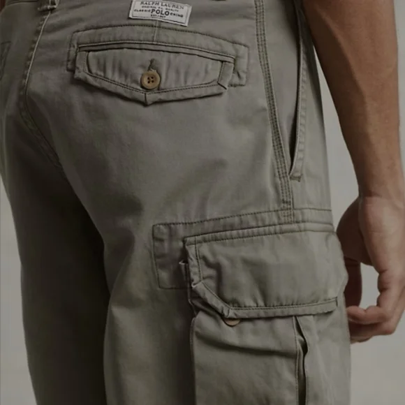 Polo Ralph Lauren Men's Olive Cargo Shorts - Picture 4 of 16